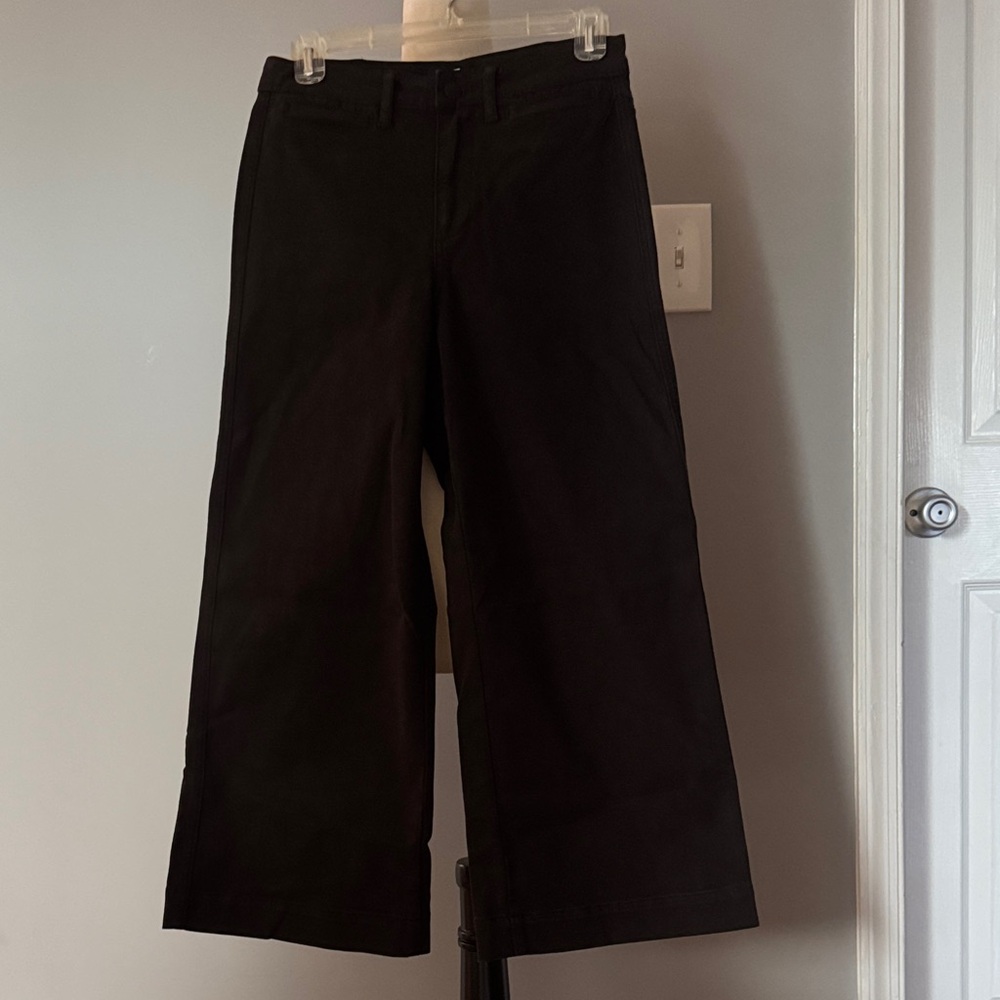 Oat New York Classic Black Cropped Wide Leg Pants
